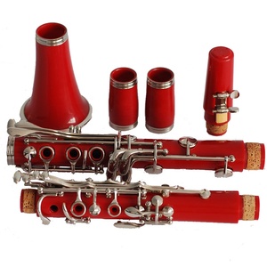 <span class=keywords><strong>Clarinete</strong></span> <span class=keywords><strong>rojo</strong></span> de resina ABS, alta calidad, niquelado, Bb - Product Image 1