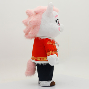 Customized Inflatable Lovely White Horse <strong>Costume</strong> <strong>Adults</strong> Riding <strong>Unicorn</strong> Mascot for Party Halloween Dinosaur Cartoon Horse - Product Image 3