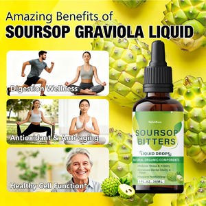 Gouttes liquides organiques naturelles pour améliorer la clarté mentale et la concentration de l'amer au corossol Supplément Gouttes de soutien pour le stress et le sommeil 30ml - Product Image 3