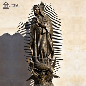 Popular católica bronce escultura religiosa Metal Virgen María De Guadalupe estatua - Product Image 5
