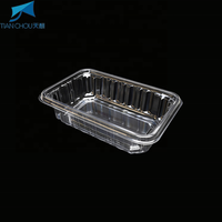 Boîte en plastique PET transparente jetable de qualité alimentaire avec couvercle séparé, empilable pour la vente à emporter et la restauration