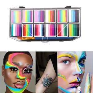 Nueva Pintura Facial y Corporal para Niños, 12 Colores Arcoíris, Lavable, en Crema - Product Image 4