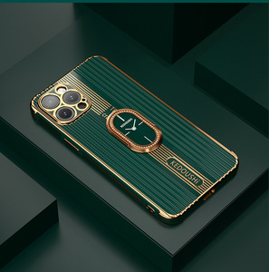 Funda de lujo a rayas chapada en oro para <span class=keywords><strong>iPhone</strong></span> 12 11 Pro Max 7 <span class=keywords><strong>8</strong></span> <span class=keywords><strong>Plus</strong></span> XR XS, cubierta de silicona electrochapado para <span class=keywords><strong>iPhone</strong></span> <span class=keywords><strong>SE</strong></span> <span class=keywords><strong>2020</strong></span> - Product Image 6