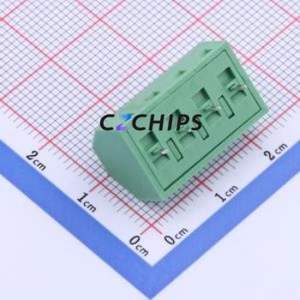 DB127S-5.08-4P-GN-S Screw Terminal Block P=5.08mm Connector ( Construction: 1x4P )( Pitch: 5.08mm )( Color: Green ) - Product Image 2