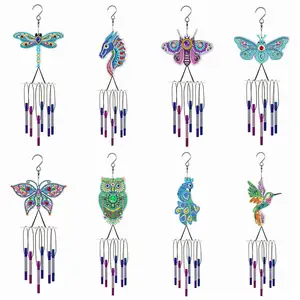 New Special Shaped Diamond Painting Wind Chime Pendant Window Hanging Diamond Embroidery Kit Cross Stitch DIY For Car
