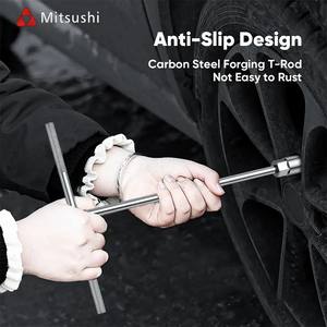 10/12/13/14MM Extra langer T-förmiger Griff Flex-Steckschlüssel-Schraubens chl üssel satz für die Wartung von Motorrädern - Product Image 5