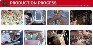 سرير ملكي فاخر بحجم كبير على الطراز الأوروبي من الجلد الأصلي مع خشب منحوت قابل للإمالة أثاث منزلي كلاسيكي عتيق لغرفة النوم - Product Image 5