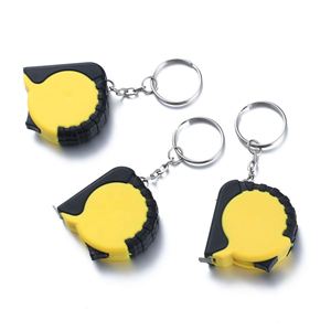 Llavero con Mini Cinta Métrica Personalizada con Logotipo - Regla Retráctil Compacta de Acero Suave de 1M/39 Pulgadas, Escala Métrica e Imperial, Promocional - Product Image 3