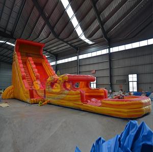 Tobogá<span class=keywords><strong>n</strong></span> de agua inflable con piscina, combo de tobogá<span class=keywords><strong>n</strong></span> de 32 pies, 2 carriles, correr y salpicaduras - Product Image 5