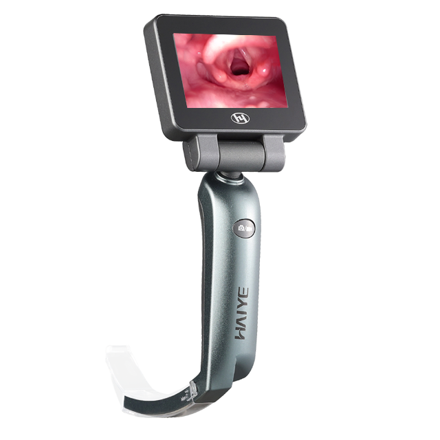 Adjustable Viewing Disposable Fiber Optic Video Laryngoscope Angle Sterile Single Use for Adult Pediatric Airway Intubation