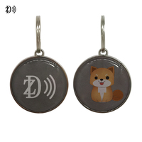 Collier personnalisé avec code QR anti-perte, puce RFID NFC en époxy 213 pour chien et chat, avec puce de contrôle d'accès intégrée
