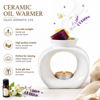 Pembakar Lilin Keramik Putih Nordik, Pembakar Minyak Esensial, Diffuser Aroma Lilin Teh, Penghangat Aroma, Dekorasi Rumah, Hadiah OEM