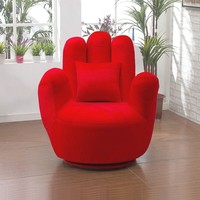 Fauteuil minimaliste BTSC008 au design moderne, surface en tissu en forme de paume à cinq doigts, coussin en éponge, avec oreiller, pour la maison ou l'hôtel