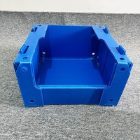 Boîte en plastique ondulé PP pliable et empilable, boîte en Coroplast réutilisable, boîte en feuille creuse pour le stockage en entrepôt, l'expédition et le transport