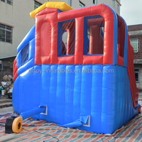 Parcs d'attractions gonflables géants pour enfants, château gonflable pour enfants, toboggan aquatique à trois voies pour les fêtes