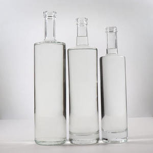 Vente en gros 750ml 700ml 500ml 1L Bouteilles en verre carrées françaises avec joint en liège pour Gin Whisky Vin Spiritueux Liqueur - Product Image 4