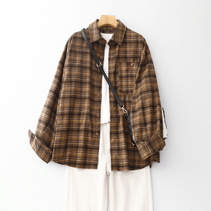 <span class=keywords><strong>Camicia</strong></span> di Flanella a <span class=keywords><strong>Quadri</strong></span> da <span class=keywords><strong>Donna</strong></span> Verde Calda Comoda Personalizzata di Alta Qualità in 100% Cotone - Product Image 3