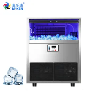 Cubitos de hielo cúbicos comerciales eléctricos automáticos de gran capacidad, 120kg por 24 horas, de gran capacidad, Comerciales