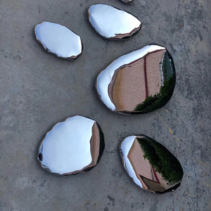 ประติมากรรมหินสแตนเลสโครเมียมสำหรับตกแต่งสวน - Product Image 4