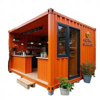 Kit de maison modulaire en structure d'acier préfabriquée, café-bar mobile de 40 pieds, mini-maison, hôtel, cuisine, conteneur, supermarché, école, boutique