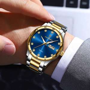 POEDAGAR 878 Stainless Steel Strap Sports <b>Men's</b> Quartz <b>Watches</b> Luxury <b>Waterproof</b> Luminous Hands Original Man Wristwatch for <b>Men</b> - Product Image 4