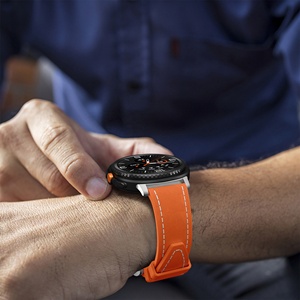 Correa de silicona de cuero <span class=keywords><strong>compatible</strong></span> <span class=keywords><strong>con</strong></span> <span class=keywords><strong>Samsung</strong></span> Galaxy Watch 8 40/44mm, correa deportiva adecuada para Galaxy Watch 8 Classic - Product Image 6