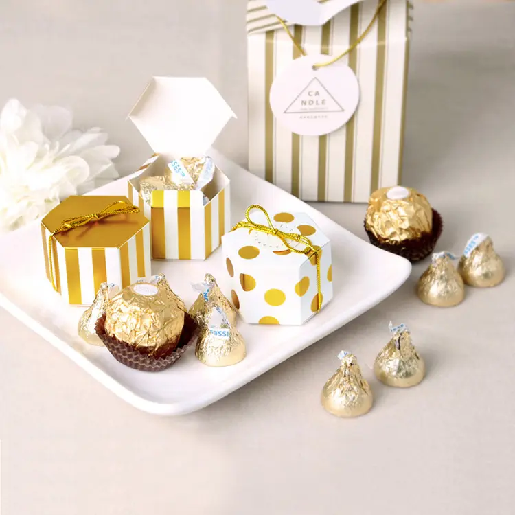 2021 Gold And Black Custom Independent Candy Packaging Paper Boxes