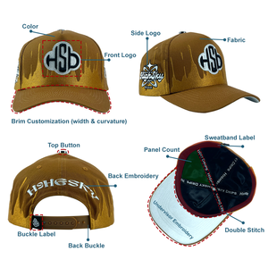 Casquette de baseball ajustable en coton Oxford non structurée à 6 panneaux, avec logo brodé 3D personnalisé, style Dad Hat - Product Image 5
