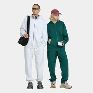 2025 Autumn Winter New SW Brand 430g Light Fleece Loop YKK Zipper Men's Oversized Fit Windproof Eco-Friendly Hooded <b>Cardigan</b> - Product Image 1