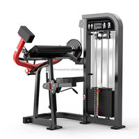 Équipement de musculation professionnel à sélection de poids par pignon, Machine à curls assis pour biceps, Appareil d'entraînement biceps et triceps