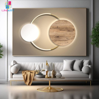UNIART Art mural 3D illuminé Sculptures murales lumière LED applique murale décorative peinture chinoise pour la maison entrée couloir chambre