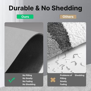 Alfombra de Baño de Algodón Súper Absorbente Ecológica de Secado Rápido con Diseño Floral Ovalado Estilo Contemporáneo 1'5"x2'3" Antideslizante - Product Image 4