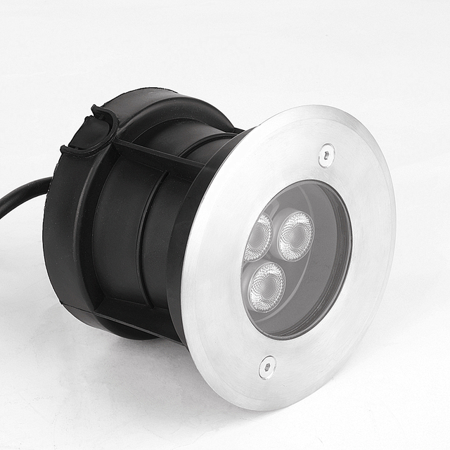 Outdoor IP67 Driveway Round Aluminum Recessed Buried LED Underground Light 3500K Warm White DC24V Dimmable