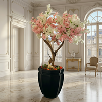 Arbre à fleurs de cerisier artificiel fait main, tendance sur TikTok, YouTube et Instagram, idéal pour la décoration intérieure de mariages, maisons et hôtels.