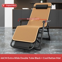 Fauteuil inclinable pliable réglable, chaise longue portable avec rembourrage supplémentaire, structure métallique, chaise de détente