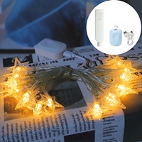 Wiederaufladbare LED-Lichterkette mit Kristallkugeln und Timer für Innenräume, Schlafzimmer, Weihnachtsbaum, Hochzeit und Partydekoration