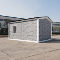 Maison conteneur démontable de 20 pieds avec toit à pignon à vendre – Bureau d'ingénierie sur mesure avec salle de bain pour chantiers de construction