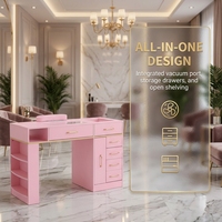 Table de manucure professionnelle au design moderne pour les spas et salons de beauté, compatible avec les ongles en gel
