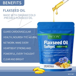 Cápsulas de Aceite de Linaza Orgánico de 1000 mg, Suplemento Herbal Diario para la Salud del Corazón, Cerebro, Piel y Funciones Cognitivas en Adultos - Product Image 6