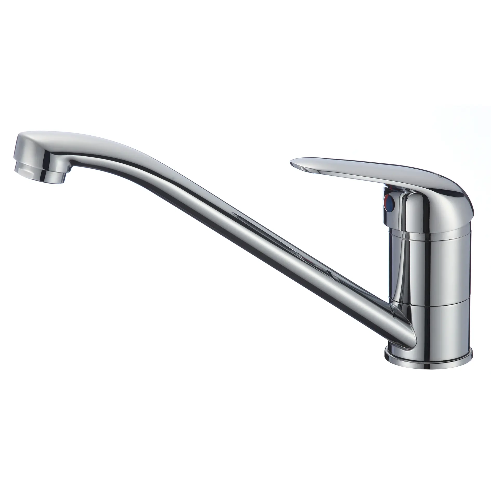 OEM Factory Copper Single Handle Cheap High Quality Hot Cold Water Kitchen Tap Mixer Chrome Brass Kitchen Sink Faucet