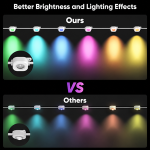 Luces Navideñas Permanentes de 15 m (50 pies) con 30 Lámparas Blancas <span class=keywords><strong>RGB</strong></span>, Control Inteligente por Aplicación, Luces Decorativas para Exteriores, para Decoración de Aleros de Casas - Product Image 4