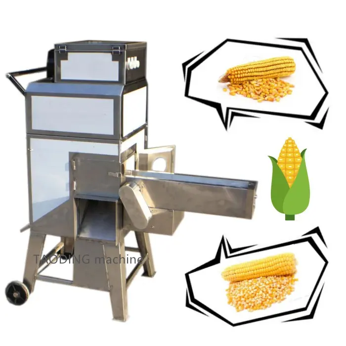 Trilladora de maíz dulce duradera, trilladora de maíz hecha en China, máquina descascaradora de cachorros de maíz