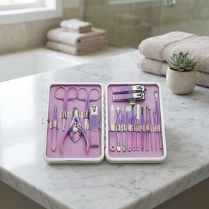 Stainless Steel <b>Nail</b> Clippers <b>Set</b> High Quality 18-Piece Portable Durable Manicure Pedicure Kits Pink Blue Custom Logo Zachary - Product Image 3