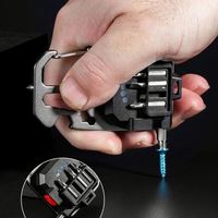 Lampu Kerja Portabel Mini Tahan Air IP33 Senter Saku Gantungan Kunci Usb Dapat Diisi Ulang Pembuka Botol Kecil Led untuk Berkemah di Luar Ruangan