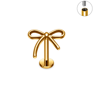 F136 التيتانيوم G23 CZ الداخلية الخيوط مسطحة الظهر الأذن ديث الزنمة الغضروف ترصيع الأطفال الزركون الأزياء ثقب المجوهرات - Product Image 4