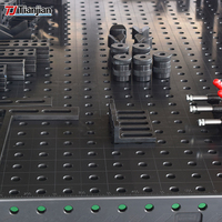 Table de soudage modulaire 3D robuste D16 en acier nitrué avec grille, système de serrage flexible pour la fabrication métallique en atelier