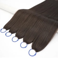 Extensions de cheveux à tresser au crochet Micro Loop Super Double Drawn en cheveux humains vierges européens blonds, extensions de cheveux vierges effet plumes