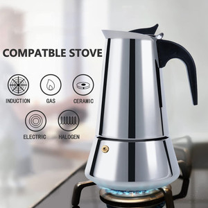 Proshui, venta al por mayor, <span class=keywords><strong>acero</strong></span> <span class=keywords><strong>inoxidable</strong></span> italiano moderno, 1 taza, 2 <span class=keywords><strong>tazas</strong></span> a 12 <span class=keywords><strong>tazas</strong></span>, <span class=keywords><strong>cafetera</strong></span> Moka, estufa, Mokapot superior - Product Image 4