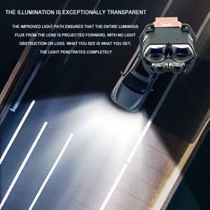 Phares de projecteur à faisceau haut automobile à lentille LED carrée à quatre lentilles 6000K 8000 lumens 500% plus lumineux Excellent rapport qualité-prix - Product Image 4