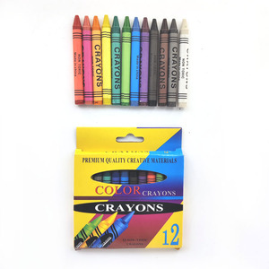 Juego de Crayones de Cera Ecológicos No Tóxicos de 12 Colores, Crayones de Cera para Niños para Pintar, Material Escolar - Product Image 1
